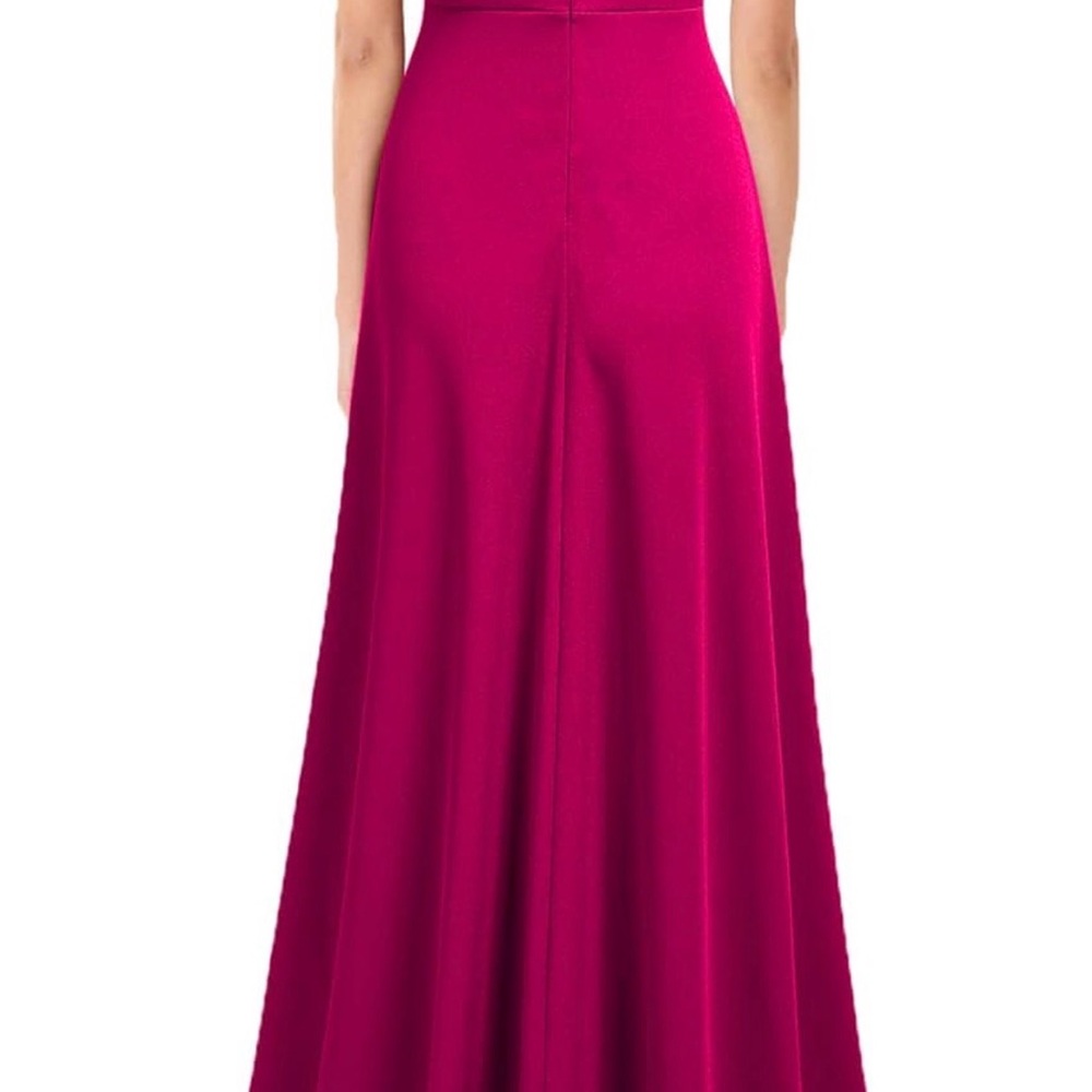 MUSHARE Women's Halter Neck Sexy Split Cocktail Party Maxi - Picture 3 of 3